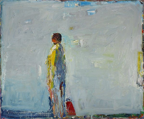 Painting, Dennis Hare: Dennis Hare (American, b. 1946), “The Lookout,” 1990, oil on canvas, signed and dated lower right, signed, dated and titled verso, gallery label (Allan Stone Gallery, New York, NY) affixed verso,