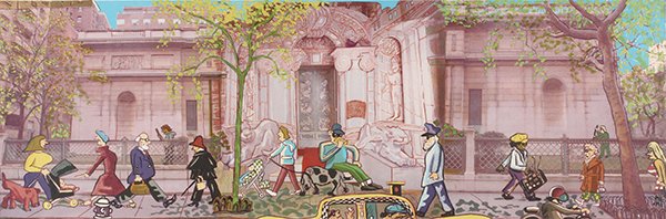 Print, Red Grooms, Pierpont Morgan Library, New York, (1 of 4)