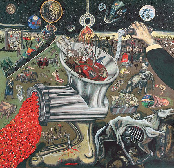 Print, Sue Coe, Second Millenium: Sue Coe (British, b. 1951), Second Millenium, 1997, 16 color screenprint on paper, pencil signed and dated left center, edition 11/100, (image/sheet/overall/unframed): 22"h x 22.5"w