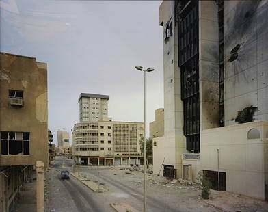 Photograph, Simon Norfolk: Simon Norfolk (Nigerian, b. 1963), "Rashid Street, Central Baghdad," 2003, digital c-print, edition 2/10, image/sheet: 40"h x 50"w, framed: 41.75"h x 51.75"w