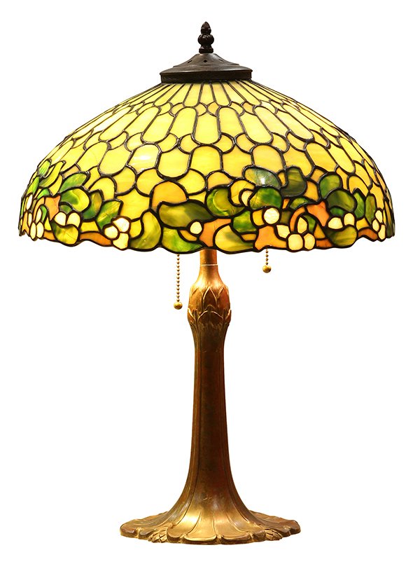 Arts and Crafts leaded glass lamp attributed to Duffner (1 of 5)