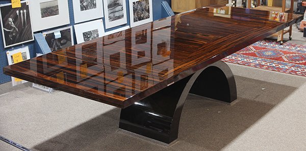Custom designed Moderne ebony dining table (1 of 5)