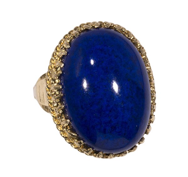 Lapis lazuli and 14k yellow gold ring (1 of 4)
