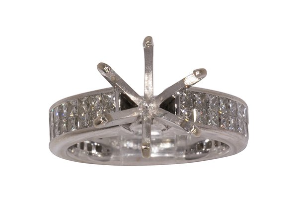 Diamond and 14k white gold semi mount (1 of 3)