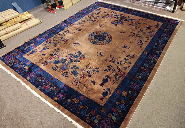 Chinese Art Deco style carpet, 11'8" x 9'2" (1 of 7)