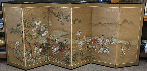Japanese Six-panel Byobu Screen, 19c (1 of 4)