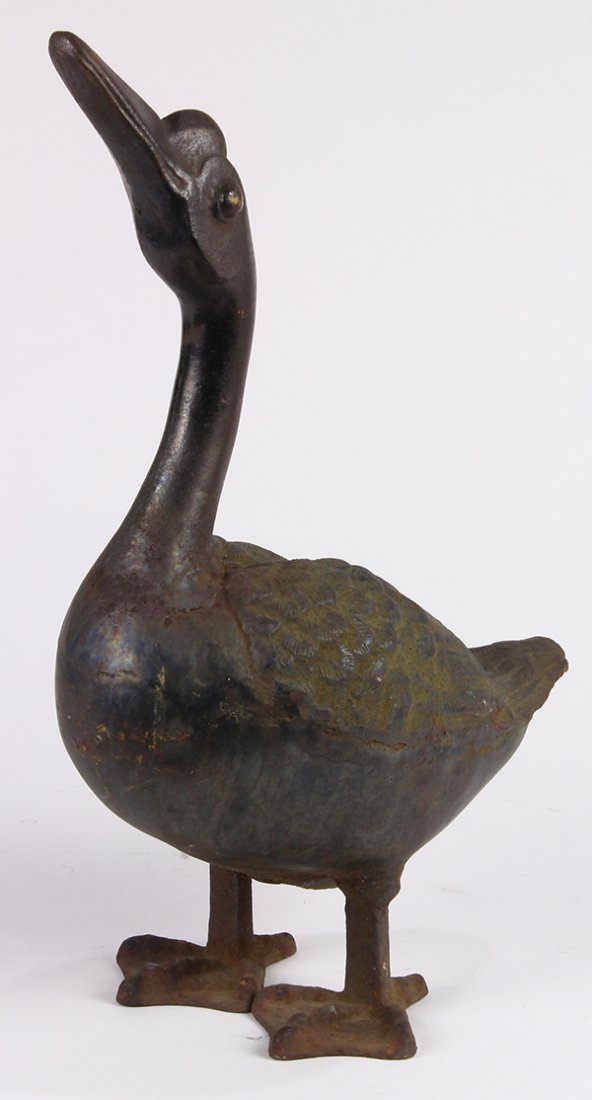 Asian style cast iron duck figure (1 of 4)