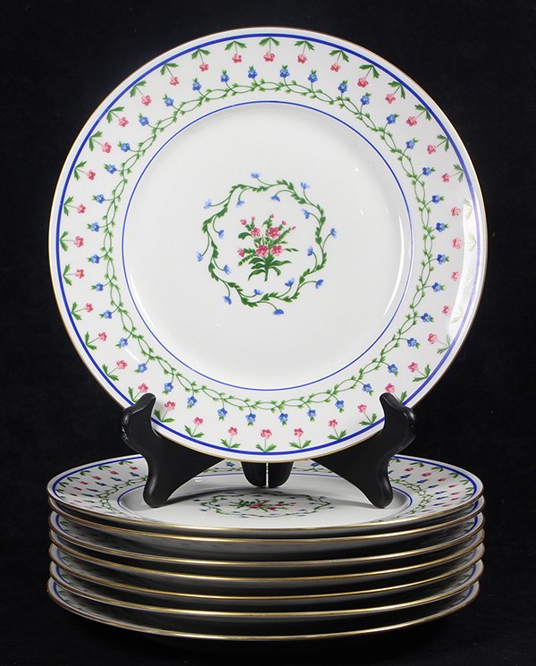 (Lot of 8) French Limoges Cerelene service plates, (1 of 2)