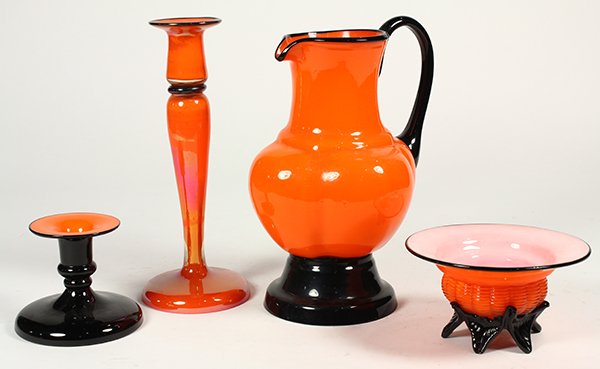 (Lot of 9) Czech art glass group (1 of 1)