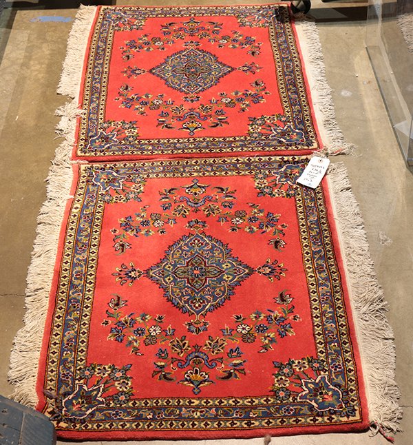 Pair of Persian Kashan carpets, 2'6'' x 3' (1 of 1)
