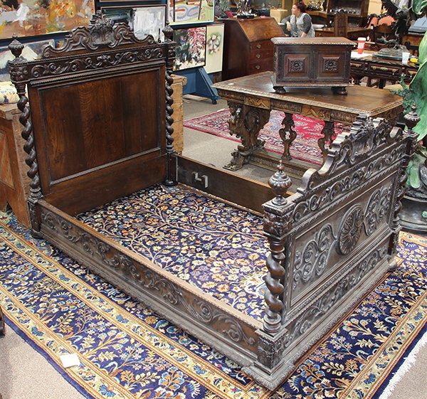 French Renaissance Revival bed frame (1 of 7)