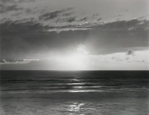 Chip Hooper, Carmel Beach, photograph: Chip Hooper (American, 20th century), "Carmel Beach," gelatin silver print, signed and titled verso, print: 20"h x 24"w, overall (with frame): 29.25"h x 35.25"w. Provenance: Alliance Bernstein (San Fr
