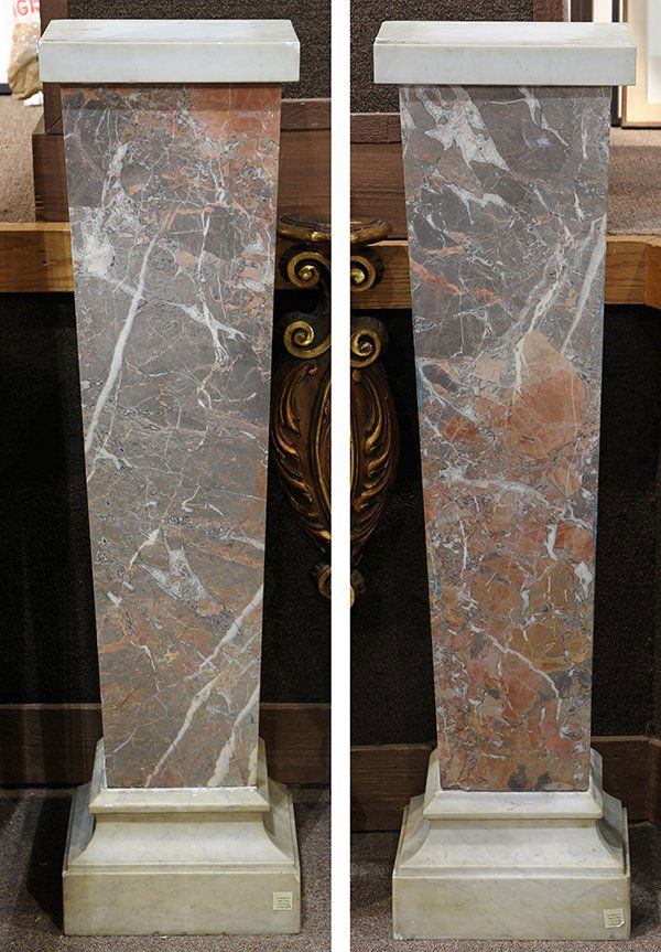 Pair of Classical style marble pedestals (1 of 6)