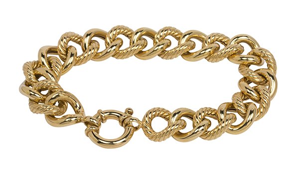 18k yellow gold link bracelet (1 of 3)