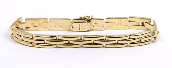 14k yellow gold panther link bracelet (1 of 3)