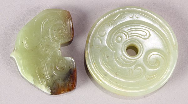 Two Chinese  Hardstone Plaques (1 of 2)