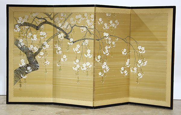 Japanese Four-Panel Screens, Cherry Blossoms (1 of 3)
