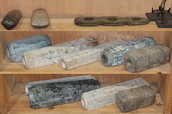 Three Shelves of Chinese Hardstone Cong (1 of 1)