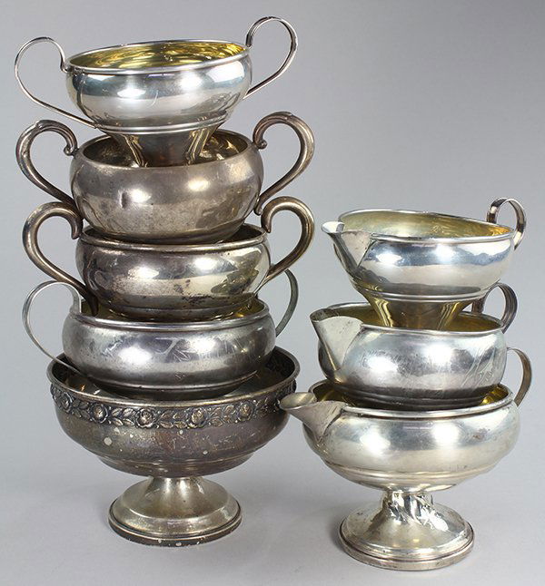 (lot of 8) American sterling silver weighted urn form (1 of 3)