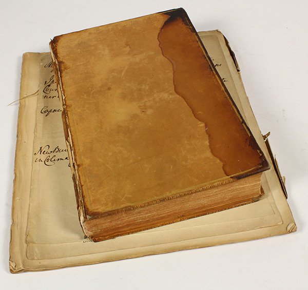 (Lot of 3) Book and documents group, 18th and 19th (1 of 2)