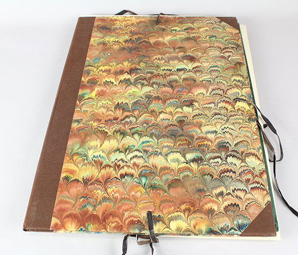 (Lot of 2) Artisan old world style portfolios, one (1 of 3)