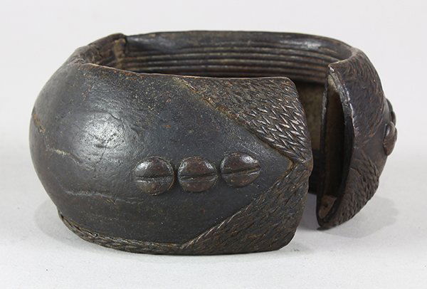 Western or Central African metal currency bangle (1 of 2)