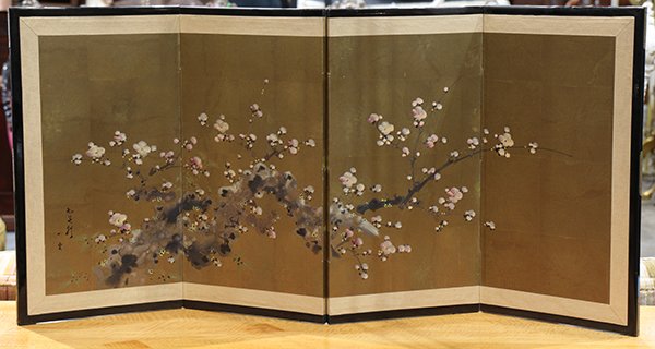 Japanese four panel folding table screen (1 of 1)