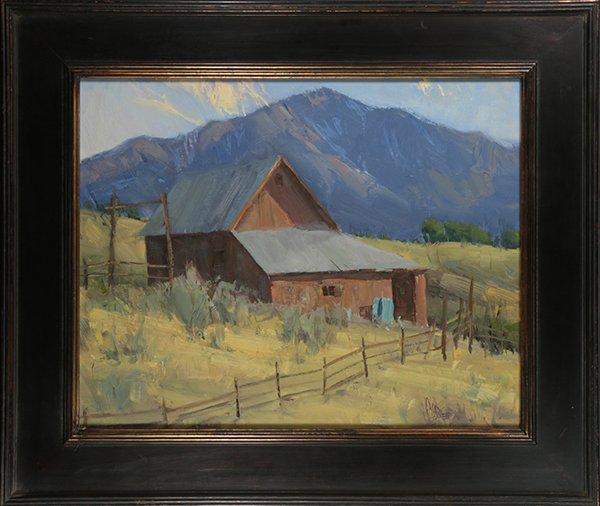 Historic Collins Barn, painting (1 of 1)
