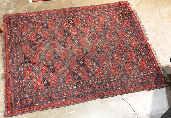 Afghan Belouch carpet, 3'8" x 2'11" (1 of 1)