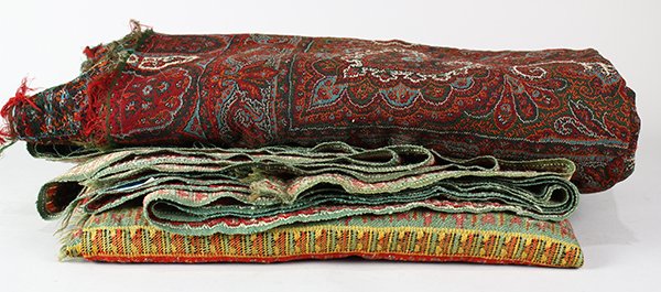 (Lot of 2) Woven Kashmir piano shawls, 19th Century, (1 of 7)