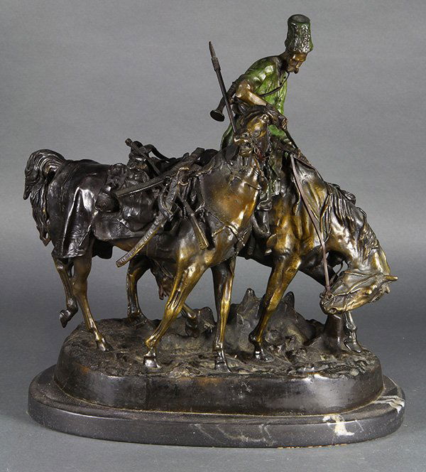 After Eugene Lanceray, bronze sculpture (1 of 3)