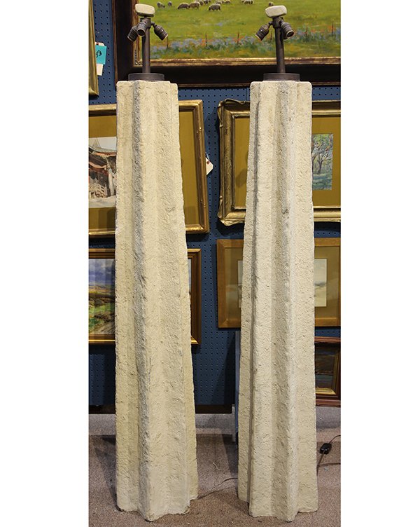 (lot of 2) Ron Mann cast floor lamps (1 of 5)