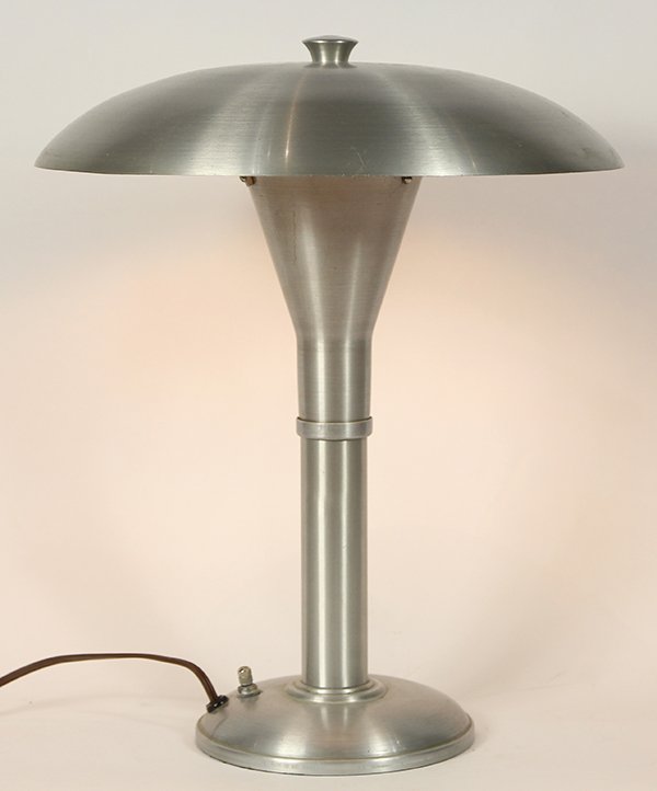 Space Age Underwriter Laboratories aluminum table lamp (1 of 4)