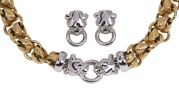 18k two-tone gold panther jewelry suite (1 of 5)