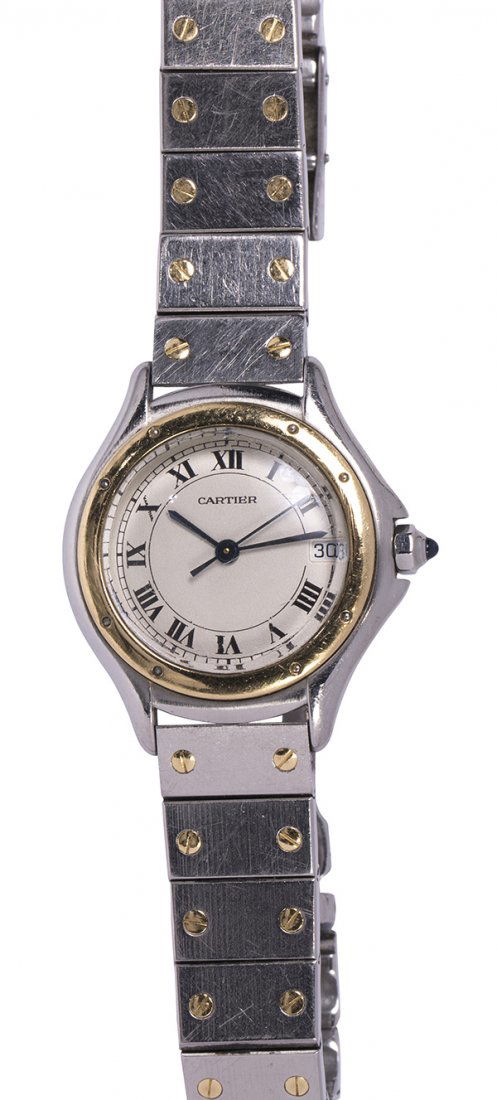Cartier lady's Cougar two-tone wristwatch (1 of 6)