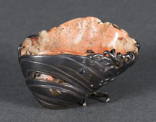 Japanese Silver Cup with Shell, Gold Turtle (1 of 7)