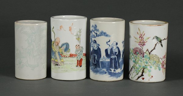Chinese Porcelain Brush Pots (1 of 9)