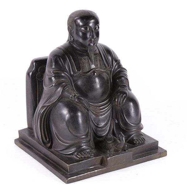 Chinese Metal Sculpture of a Deity (1 of 4)