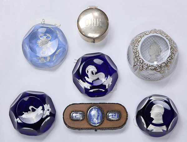 (Lot of 7) Desk accessory group, late 18th and 20th (1 of 4)