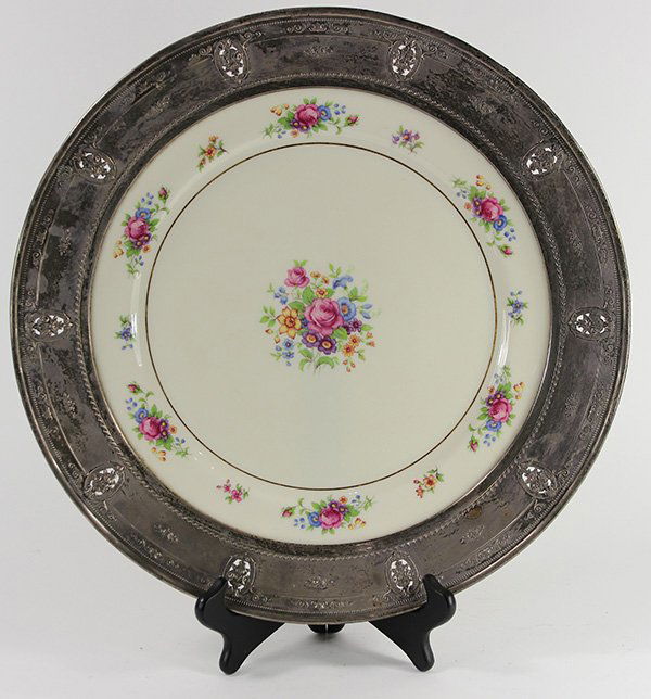Lenox Rose, display platter, having a pierced Wallace (1 of 2)