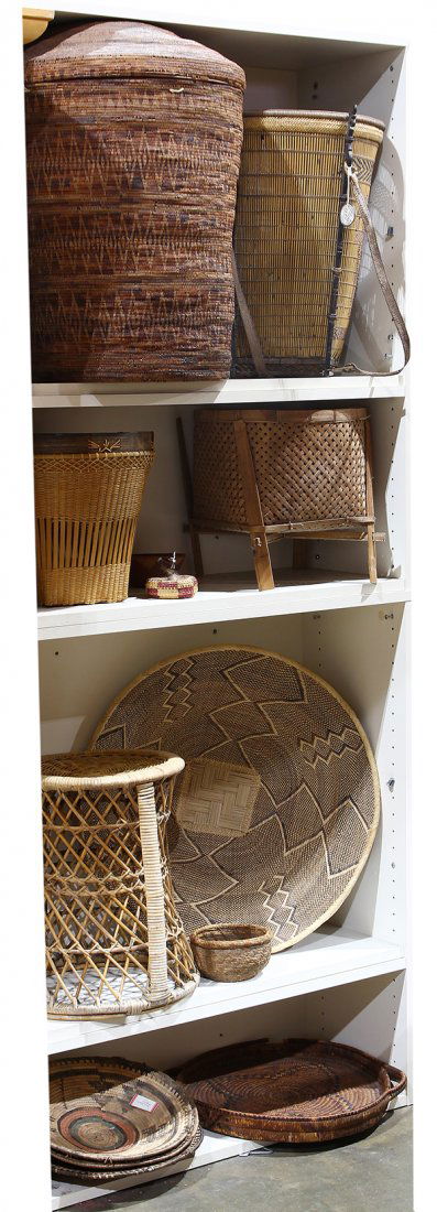 (lot of 13) Basketry group including a Borneo example (1 of 2)