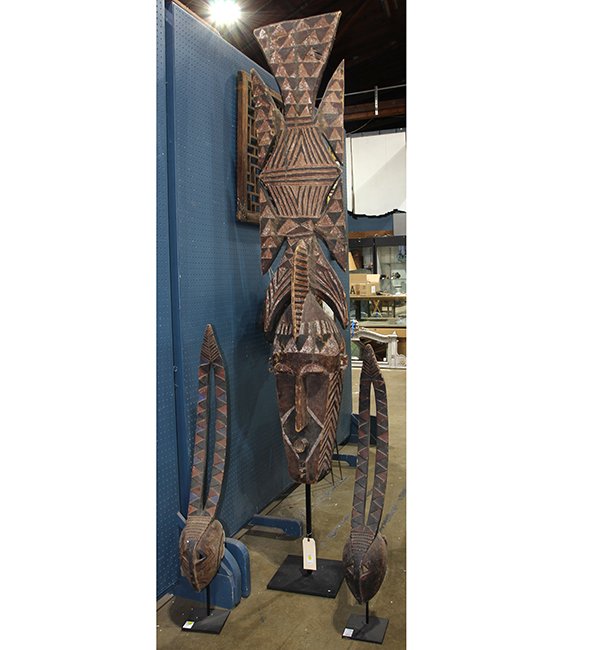 (lot of 5) Pair of Kurumba style, Burkina Faso abstract (1 of 3)