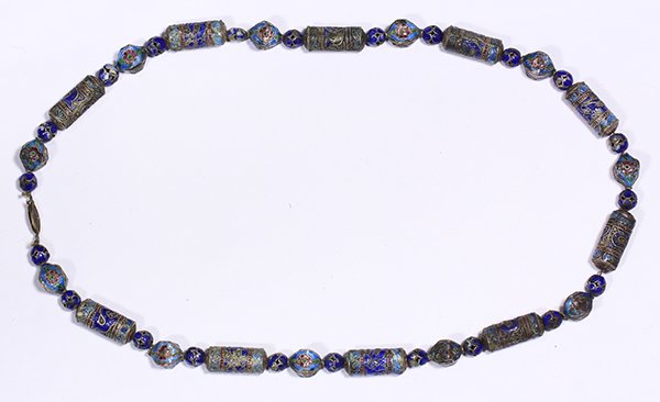 Chinese enamel metal necklace (1 of 2)