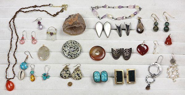 Collection of gem, sterling silver and metal jewelry (1 of 2)
