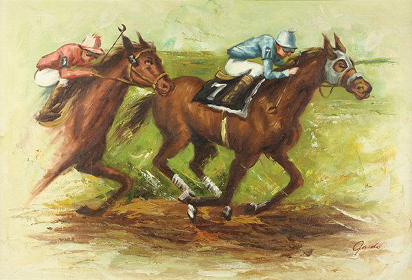 Horse Racing, painting (1 of 3)