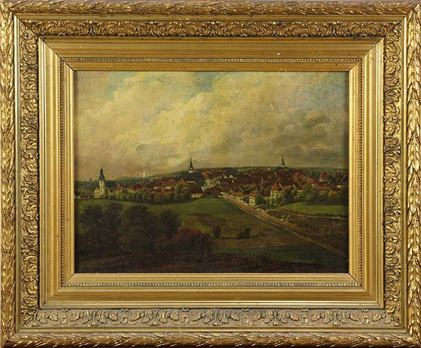 Passing Clouds over a Village, painting (1 of 1)