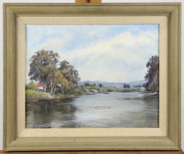 Schwan Lake, Santa Cruz, 1970, painting (1 of 1)