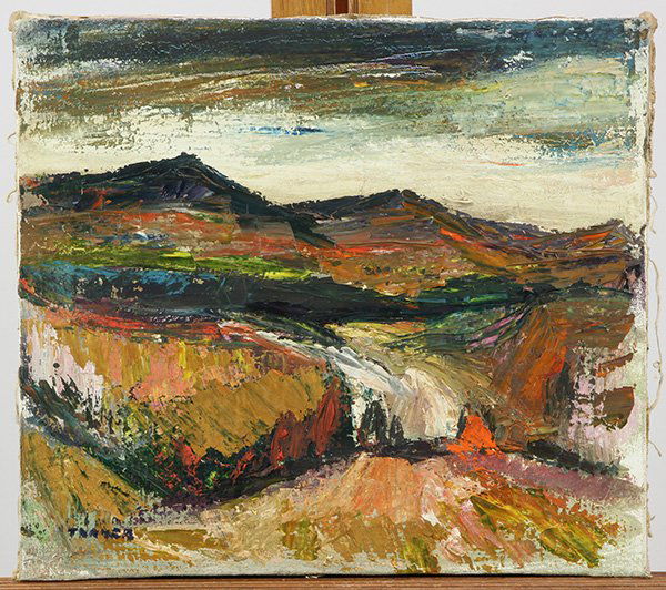 Untitled (Abstract Mountain Road), painting (1 of 1)