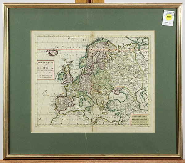 Map, Isaak Tirion, Nieuwe Kaart Van Europa (1 of 1)
