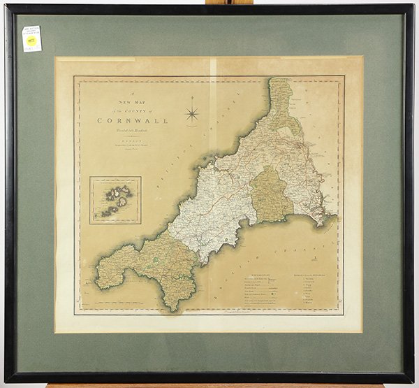 Antique Map,  A New Map of the County of Cornwall (1 of 1)